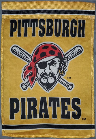 Pittsburgh Pirates 12.5" x 18" Vintage Linen Garden Flag Cover