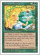 Verduran Enchantress NM MTG Fifth Edition 5th Magic 2B3