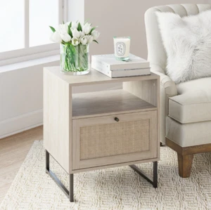 Living Room Wood End Stand Storage Modern Sofa Furniture Coffee Nightstand Shelf - Picture 1 of 7