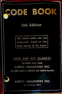 1920s 30s 40s 50s to 1952 Curtis Key Code Book Vintage & Classic Car Key Codes - Picture 1 of 2