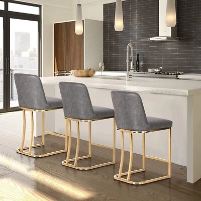 Bar Stools Counter Height Dining Barstools Upholstered Kitchen Island - Image 1 of 4