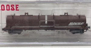 N SCALE, RED CABOOSE, COIL CAR, BNSF wedge - Picture 1 of 2