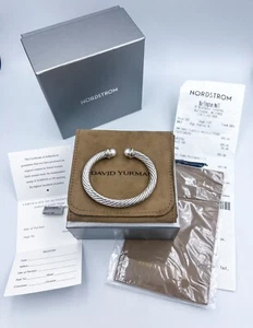 NIB David Yurman 585 Gold 925 Silver Bracelet 7mm - $925 Retail - Picture 1 of 2