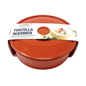 Tortilla and Pancake Warmer with Lid, 8.5 x 2.75 Inch, Orange - Bild 1 von 7