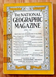 National Geographic April 1935; Honeybees; Mezokovesd; Birds; Nation's Capital - Imagen 1 de 12