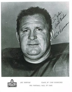 Original Autograph PSA/DNA of Art Donovan of the Balt. Colts, 8x10, headshot, #6 - Picture 1 of 2