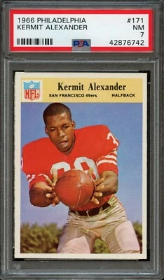 FB - 1966 Philadelphia - #171 - Kermit Alexander - PSA 7 - NM - Image 1 of 2