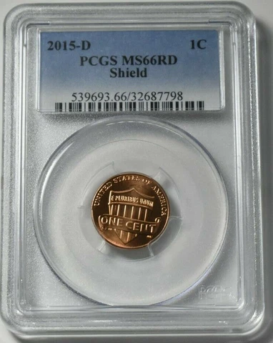 2015-D 1C PCGS MS66RD LINCOLN CENT BUSINESS STRIKE SHIELD Cover