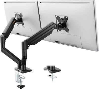 VonHaus Dual Monitor Arm Desk Mount for 10 to 32 Inch Screens Height Adjustable - Image 1 of 4
