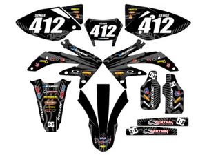 2008-2018 CRF 450 X MAYHEM Black Senge Graphics Kit Compatible with Honda - Picture 1 of 10