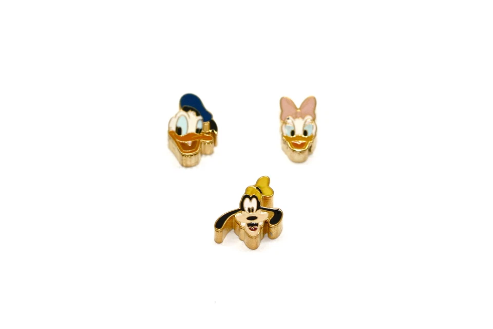 3 Piezas Bracciale Disney Donald Daisy Goofy Acero Inoxidable Chapado en Oro Dije Foto 1 de 1