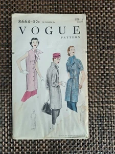 Vintage 1950s Vogue Long Tunic Blouse Jacket Pattern 8664 30 Bust Easy Slim Fit - Picture 1 of 4