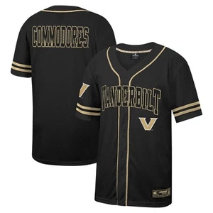 Para hombres Coliseo Negro Vanderbilt Comodores Malla Espirituosa Libre Abotonable - Imagen 1 de 3