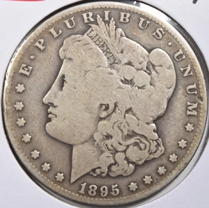 1895-S MORGAN DOLLAR ~ BOLD RIMS SOLID ORIGINAL GOOD+/VG! - Picture 1 of 2