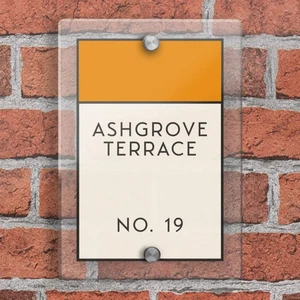 Personalisiertes Acryl Hausschild mit Brettspiel inspiriert Design Schild Plakette - Bild 1 von 54