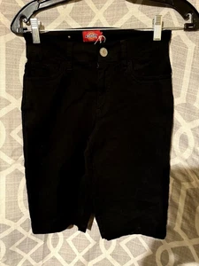 Girls Black Dickies Shorts Size 0 - Picture 1 of 3