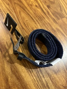 NIKE Men GOLF NAVY BLUE WEAVE STRETCH WOVEN BELT WOVEN SIZE S 30-32 NWT - Picture 1 of 5