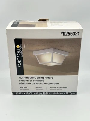 Белый внутренний/наружный фонарь с креплением заподлицо Portfolio - Изображение 1 из 3