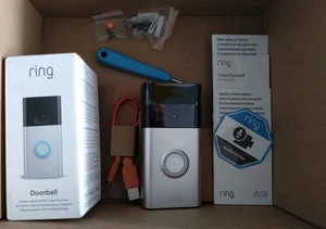 Ring Video Doorbell (2nd Generation) Wireless Doorbell-silver FASTP&P - Picture 1 of 4