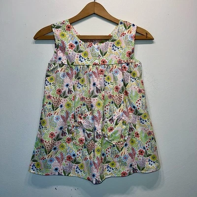 Top de algodón floral sin mangas con bolsillos talla 12 Bella Bliss para niña Foto 1 de 4