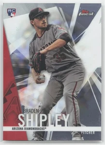 2017 Topps Finest Braden Shipley #41 Rookie Arizona Diamondbacks Baseball - Picture 1 of 2