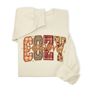 Cozy Season Hoodie & Sweatshirt, Fall Plaid Leopard Print Gift - Picture 1 of 48