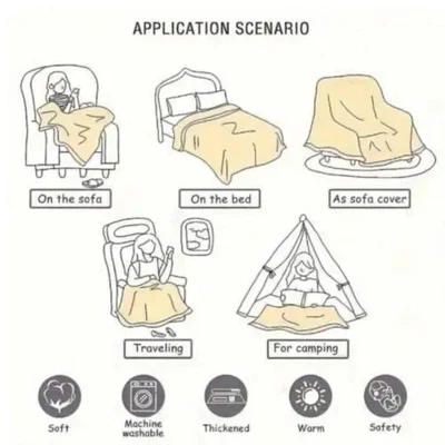 Bunte Erdbeer-Blumenbettdecke Plaid Decke Baumwolle Bambus Fleece Winter - Bild 1 von 4