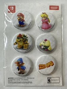 Super Mario RPG Button Pin Set Gamestop Exclusive NEW - Picture 1 of 3