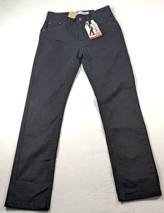 Pantalones de mezclilla ajustados Levis 511 para niños talla 14 regular W27 L29 negros elásticos nuevos con etiquetas - Imagen 1 de 7