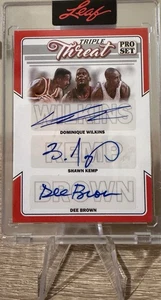Dominique Wilkins/Shawn Kemp/Dee Brown - 2022 Leaf Pro Set TRIPLE AUTO  - Picture 1 of 2