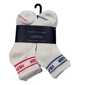 Tommy Hilfiger 6er Pack Socken Socke Damen Sport Quarter Top Sport Ankle Logo Neu mit Etikett - Bild 1 von 5