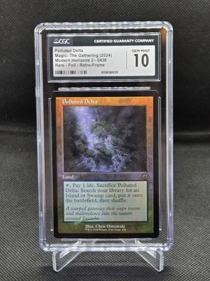 MTG Modern Horizons 3 Foil Retro-Frame Polluted Delta 0438 CGC Gem Mint 10 - Image 1 of 2