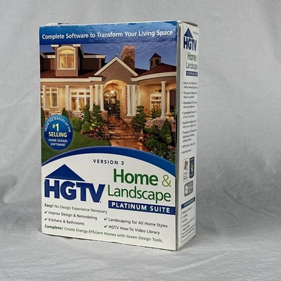 HGTV Home Design &Landscaping Platinum Suite, Version 3  Windows XP, 7 Or Vista - Image 1 of 4