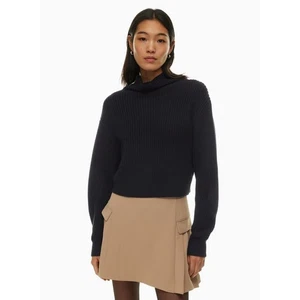 Girocollo Aritiza Wilfred nero Montpellier 100% lana merino in vita taglia XS - Foto 1 di 9