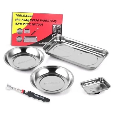  Juego de 4 bandejas magnéticas con bolígrafo magnético de 15 lb, acero inoxidable 4 piezas Foto 1 de 4