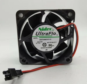 NIDEC U60T24MS7A7-51 24V 0.11A 6025 6CM 2-pin variable frequency mute fan - Afbeelding 1 van 4