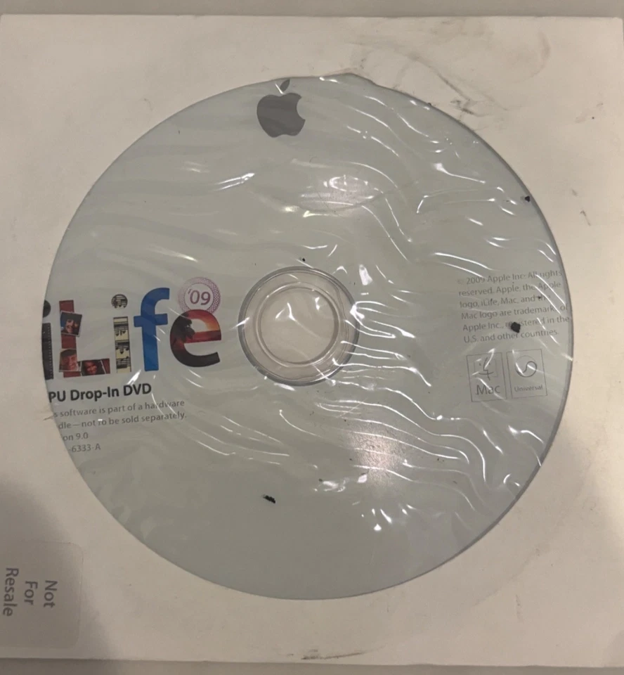 Apple iLife '09 CPU Drop in DVD - Free Shipping - Image 1 of 1