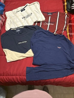 4 camisas totales (3-Hollister Boys XL manga corta/1- manga larga azul marino talla L) Foto 1 de 2