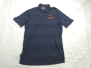 Arizona Wildcats Nike Shirt Polo Medium Dri Fit Blue Golf Performance Team Issue - Picture 1 of 7