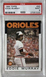 1986 Topps Set Break Eddie Murray #30 PSA 9 MINT Baltimore Orioles Baseball - Picture 1 of 2
