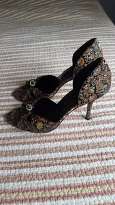 STEVEN by STEVE MADDEN PEEPTOE-PUMPS GOBELIN BLUMEN 8M Strass  - Bild 1 von 10