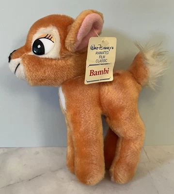 Vintage Walt Disney Productions Bambi 7” Plush with Tag Made In Korea - Image 1 of 4