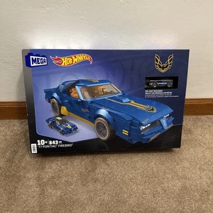 MEGA Hot Wheels Pontiac Firebird 1977 Building Set 844 Piece Die-Cast Included - Picture 1 of 5