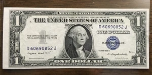 1935 G $1 one dollar Silver Certificate note uncirculated wide left side margin - Picture 1 of 2