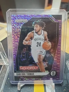 2024-25 PANINI PRIZM MONOPOLY #52 CAMERON THOMAS PURPLE MILLIONAIRE SHIMMER /50 - Picture 1 of 3