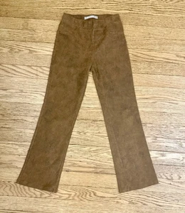 Tractr Faux Suede Brown Elastic Flare Pants * Girls 10 * Nordstrom - Picture 1 of 2