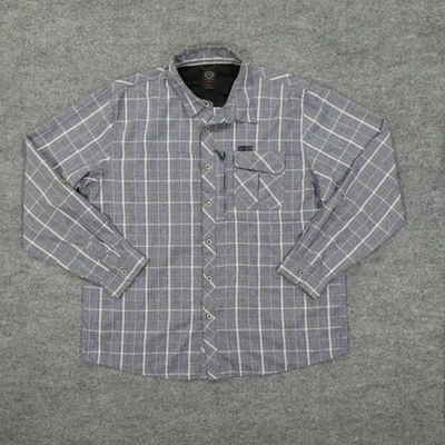 Wrangler ATG All Terrain Gear Shirt Mens 2XL Gray Plaid Button Up Hiking Outdoor - Image 1 of 4