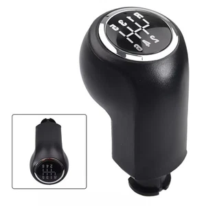 6-Speed Shift Knob Black Plastic Construction Easy Replacement Shift Knob - Picture 1 of 8