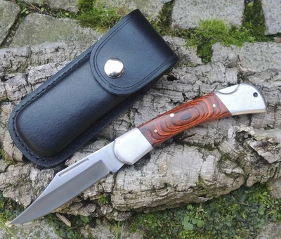 Böker Magnum " Handwerksmeister 2 " Messer Taschenmesser 440A Stahl + Lederetui  - Bild 1 von 2