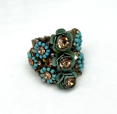 Precioso anillo de cristal Michal Negrin para mujer EE. UU. 7,5 #757# Foto 1 de 4